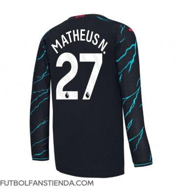 Manchester City Matheus Nunes #27 Tercera Equipación 2023-24 Manga Larga